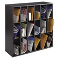 Safco Safco Products 7765BL Wood Mail Sorter with Adjustable Dividers; Stackable; 18 Compartments; Black 7765BL